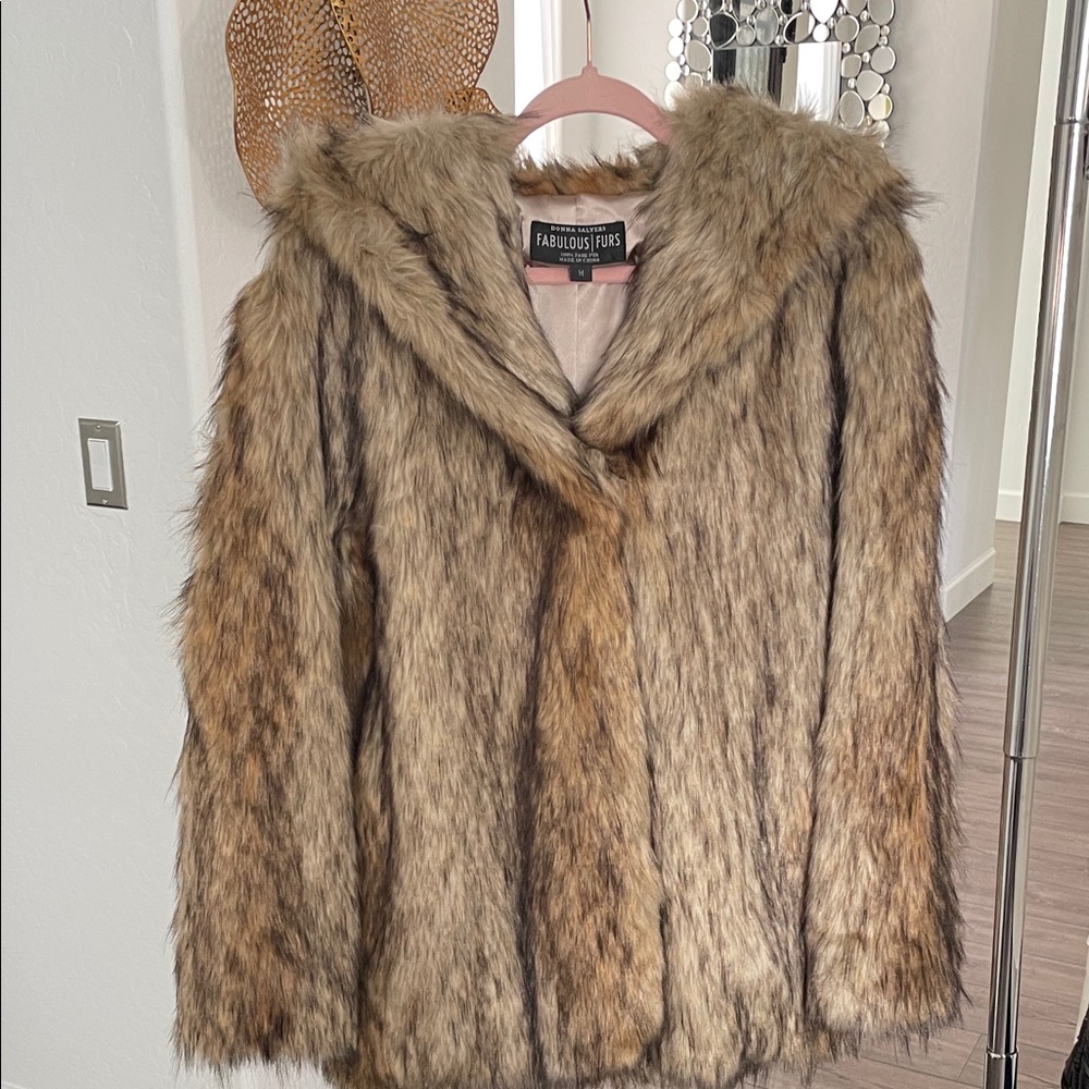 Fabulous Furs Brown Faux Fur Coat
